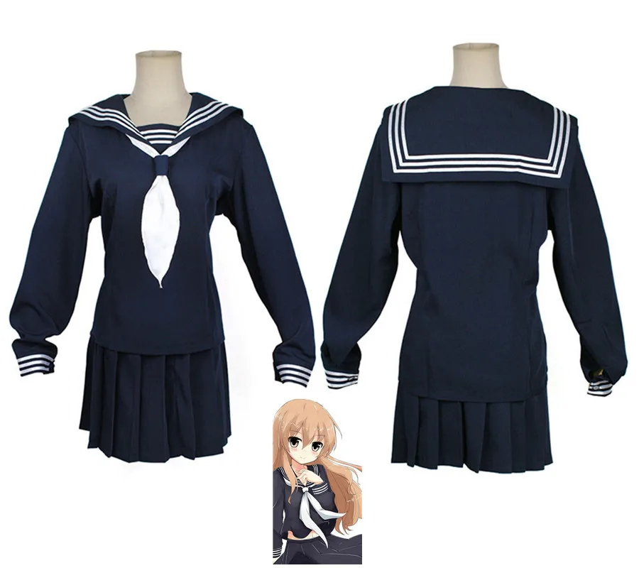 

Anime TIGER×DRAGON Toradora Aisaka Taiga Cosplay Costume Jk Japanese School Uniform Woman Kawaii Christmas Sailor Party Suit