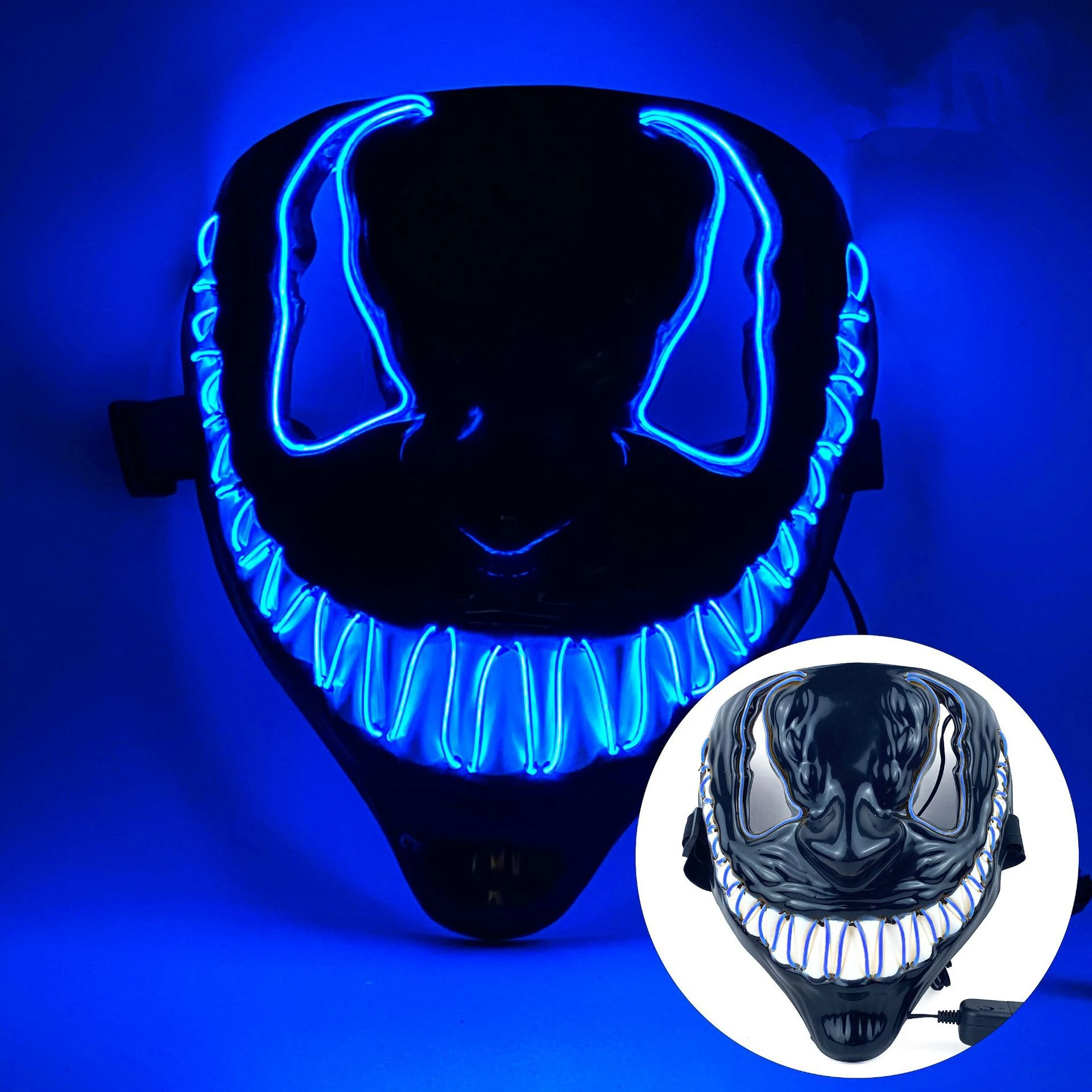 Neon Led Purge Mask For Christmas Carnival Cosplay Costume Masquerade Party Supplies Demon Slayer Cold Light Scary Luminous Mask
Neon Led Purge Mask For Christmas Carnival Cosplay Costume Masquerade Party Supplies Demon Slayer Cold Light Scary Luminous Mask
