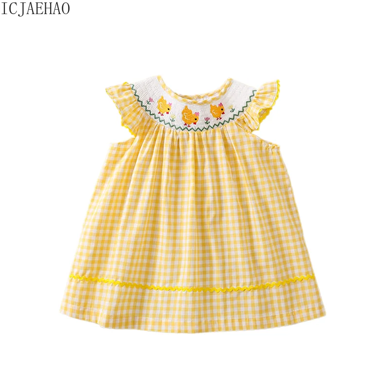 2023 Baby Girls Summer One-Piece Dress Yellow Clothing Kids Handmade Embroidery Smocked A-Line Dresses Children Casual Vestidos
2023 Baby Girls Summer One-Piece Dress Yellow Clothing Kids Handmade Embroidery Smocked A-Line Dresses Children Casual Vestidos
