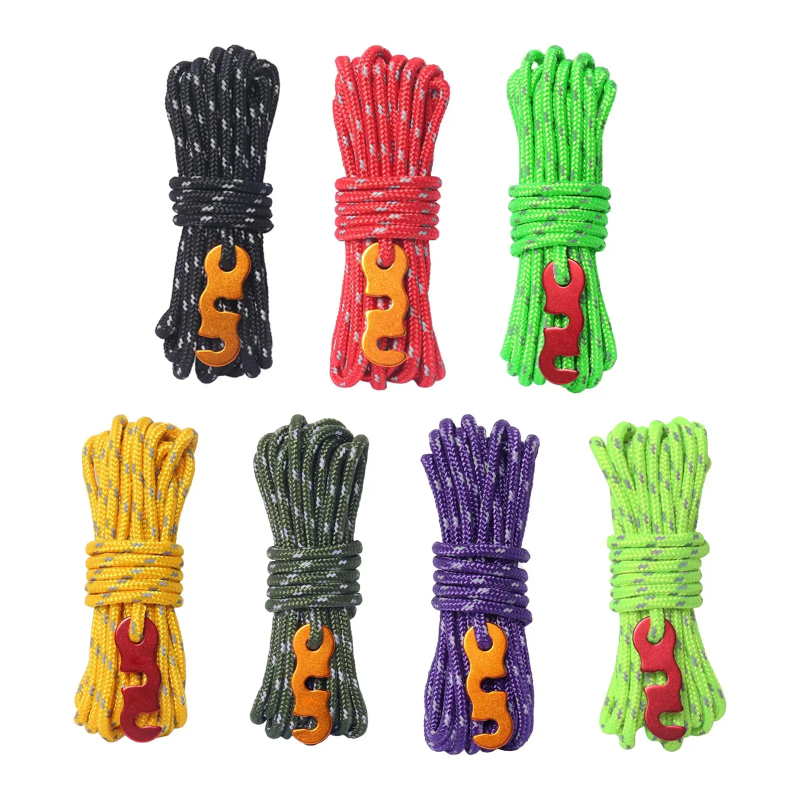 4 Meter 4mm Reflective guyline Rope Tent Windproof Rope with Adjuster for Camping, Hiking, Backpacking Multi Use 4mm in Diameter
4 Meter 4mm Reflective guyline Rope Tent Windproof Rope with Adjuster for Camping, Hiking, Backpacking Multi Use 4mm in Diameter