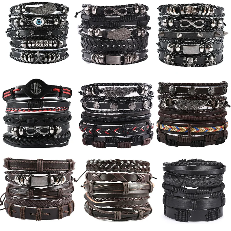 WANGAIYAO new fashion diy leather bracelet personality hand-woven multi-layer leather bracelet trend all-match men's bracelet je
WANGAIYAO new fashion diy leather bracelet personality hand-woven multi-layer leather bracelet trend all-match men's bracelet je