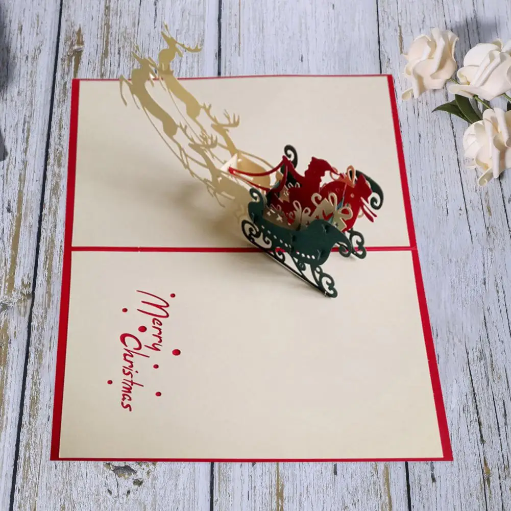 Fashion Christmas Stereo Card Eco-friendly Skeleton Christmas Trolley Pulling Card Xmas Stereo Card Christmas Greeting Card
Fashion Christmas Stereo Card Eco-friendly Skeleton Christmas Trolley Pulling Card Xmas Stereo Card Christmas Greeting Card