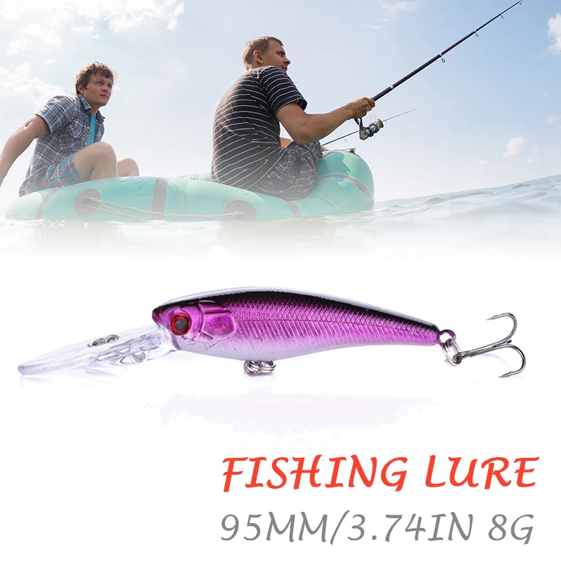 Purple hard bait Freshwater Saltwater Perch Bass Trout Salmon 95mm 8g fishing lure Productive when trolling fishing accessories
Purple hard bait Freshwater Saltwater Perch Bass Trout Salmon 95mm 8g fishing lure Productive when trolling fishing accessories