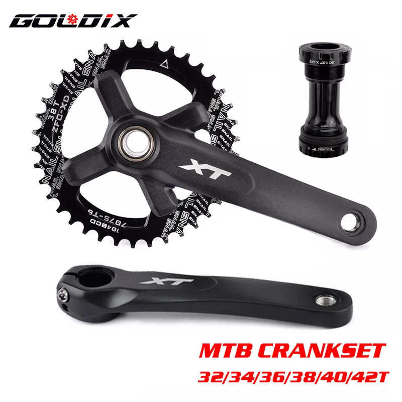 XT Bicycle Crankset 104BCD MTB Bike Crank Chainring Bike 170mm 175mm Black Round Oval 32T 34T 36T 38T Aluminum Alloy with Bottom 
XT Bicycle Crankset 104BCD MTB Bike Crank Chainring Bike 170mm 175mm Black Round Oval 32T 34T 36T 38T Aluminum Alloy with Bottom