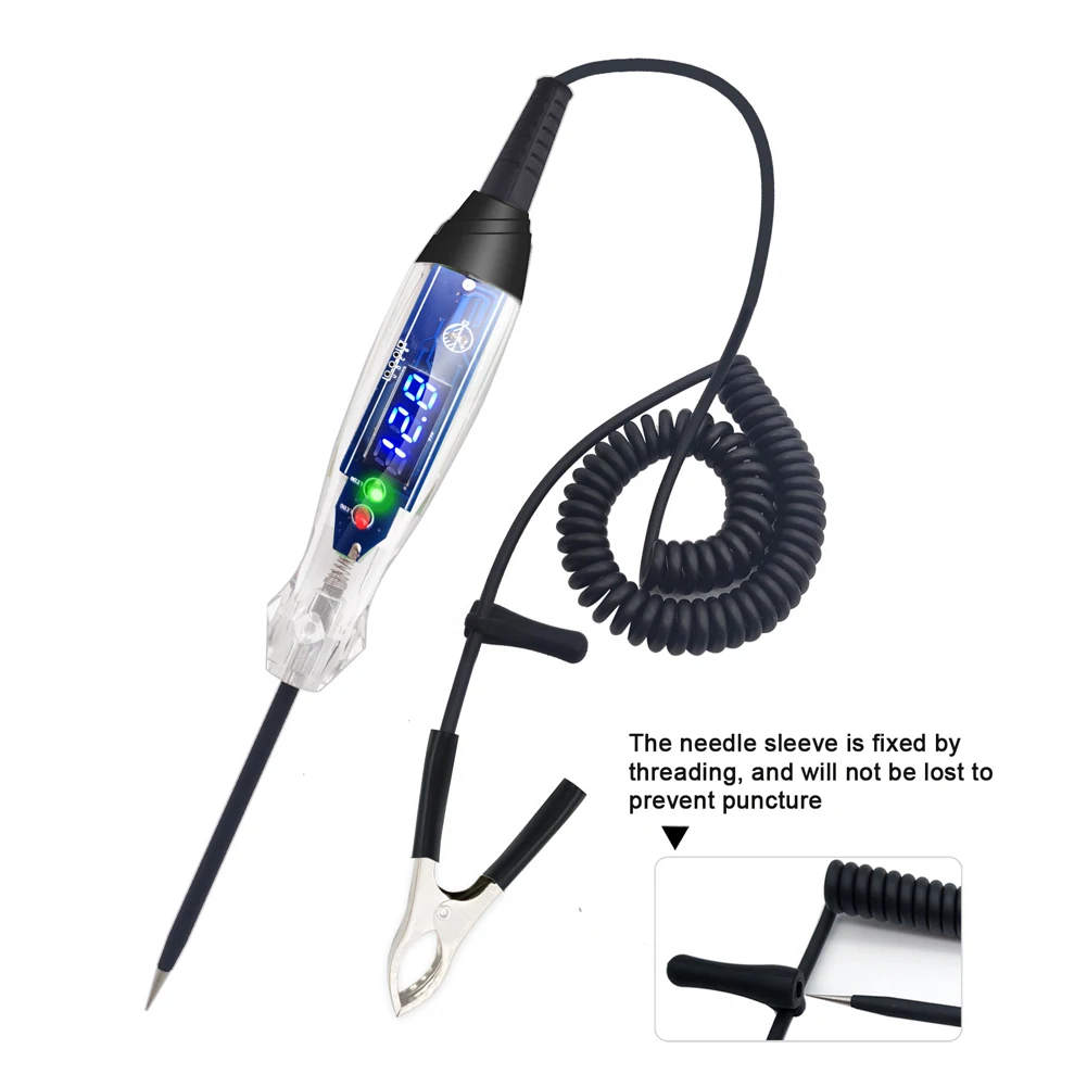 Digital Circuit Tester Display Automotive Electrical Circuit System Tester DC 3-60V LED Light Probe Voltage Test Pen Detector
Digital Circuit Tester Display Automotive Electrical Circuit System Tester DC 3-60V LED Light Probe Voltage Test Pen Detector