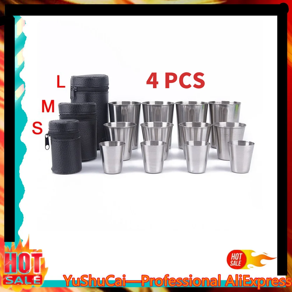 30/70/170ml Travel Cups Set Stainless Steel Cover Mug Camping Cup Mug Drinking Coffee Tea Beer With Case Outdoor Tableware
30/70/170ml Travel Cups Set Stainless Steel Cover Mug Camping Cup Mug Drinking Coffee Tea Beer With Case Outdoor Tableware