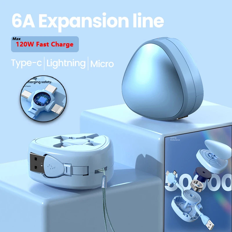3 in 1 Retractable USB Charge Cable Phone Holder 120W Portable Micro USB TypeC Charging Cable For iPhone 14 Samsung Huawei/Honor
3 in 1 Retractable USB Charge Cable Phone Holder 120W Portable Micro USB TypeC Charging Cable For iPhone 14 Samsung Huawei/Honor
