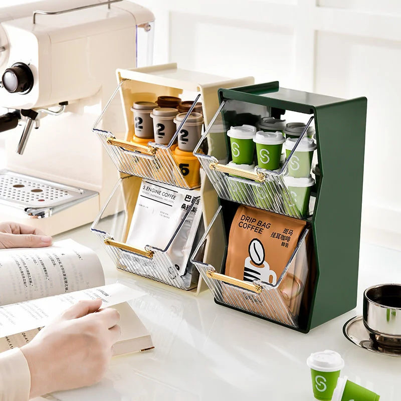 Coffee Capsule Double Layer Storage Box Coffee Tea Bag Organizer Dustproof Transparent Holder Creative Desktop Multifunction Box 
Coffee Capsule Double Layer Storage Box Coffee Tea Bag Organizer Dustproof Transparent Holder Creative Desktop Multifunction Box