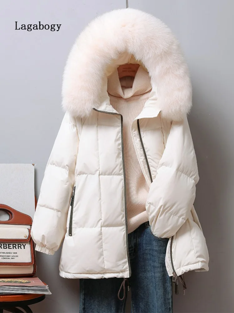 2022 New Winter Women Short Warm Puffer Jacket 90% White Duck Down Coat Female Thick Hooded Loose Parkas Big Fur Collar
2022 New Winter Women Short Warm Puffer Jacket 90% White Duck Down Coat Female Thick Hooded Loose Parkas Big Fur Collar