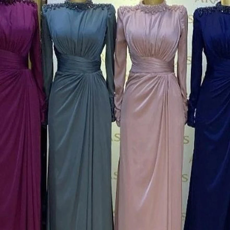 Muslin O-Neck Evening Dresses Elegant 2022 Chiffon Shoulder Train Pleats Party Dress Long Sleeves Beads Real Photo Custom Made
Muslin O-Neck Evening Dresses Elegant 2022 Chiffon Shoulder Train Pleats Party Dress Long Sleeves Beads Real Photo Custom Made
