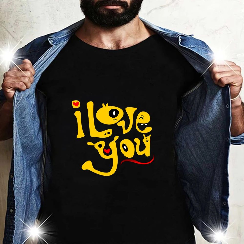 Couple T-shirt I Love You Print Lovers Casual Short Sleeve Tees Clothes Summer Men Women Oversized T-shirt Tops
Couple T-shirt I Love You Print Lovers Casual Short Sleeve Tees Clothes Summer Men Women Oversized T-shirt Tops