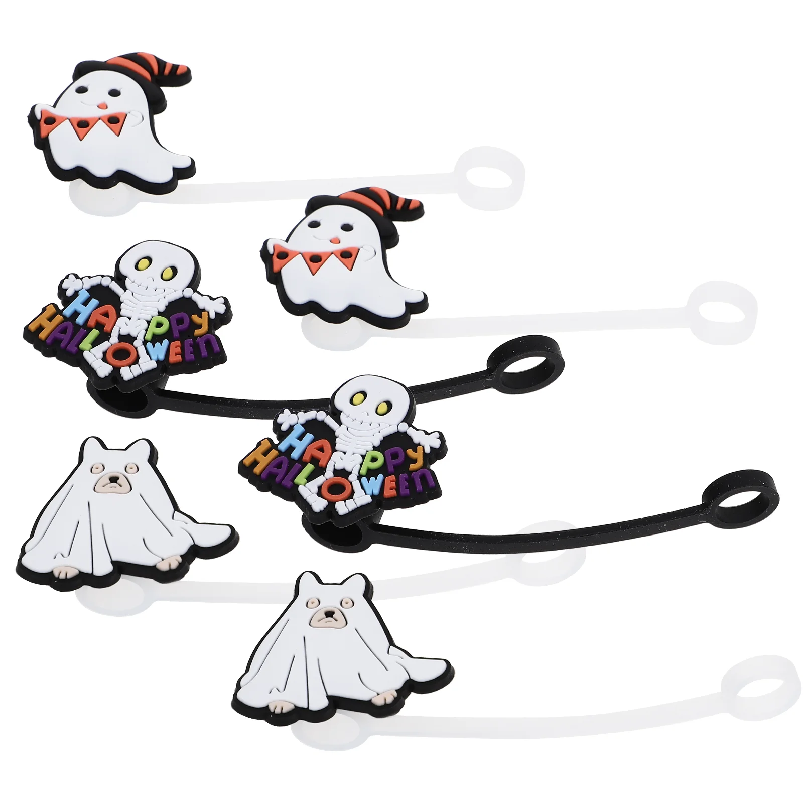 6 Pcs Straws Plastic Covers Tip Cartoon Reusable Tips Halloween Topper Pvc Lids Cute
6 Pcs Straws Plastic Covers Tip Cartoon Reusable Tips Halloween Topper Pvc Lids Cute