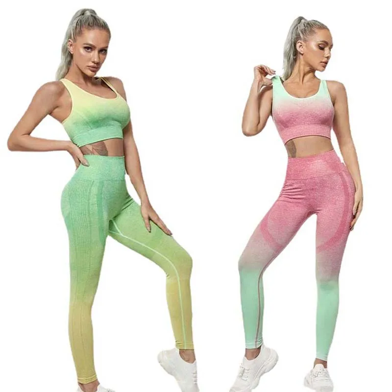 2/3Pcs Seamless Yoga Set Gym Fitness Clothing Women Yoga Suit Ombre Push Up Workout Gym Wear Running Tracksuit Sportswear
2/3Pcs Seamless Yoga Set Gym Fitness Clothing Women Yoga Suit Ombre Push Up Workout Gym Wear Running Tracksuit Sportswear