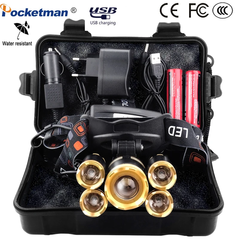 Most Powerful LED Headlamp Zoomable XML 3/5 LED T6 Head Torch with Rechargeable 18650 battery Forehead headlight For Camp
Most Powerful LED Headlamp Zoomable XML 3/5 LED T6 Head Torch with Rechargeable 18650 battery Forehead headlight For Camp