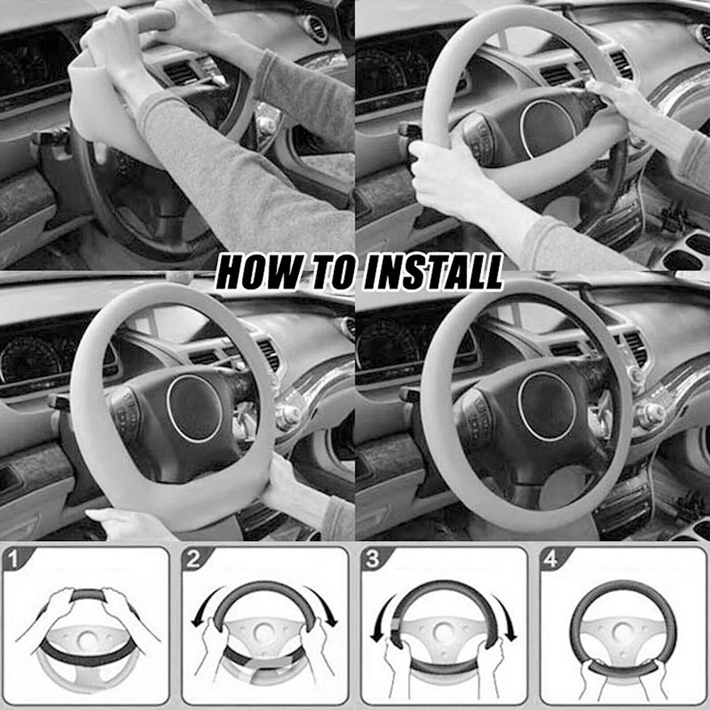 None Silicone Steering Wheel Cover Car Truck Replacement 13*16in Car Parts Silicone Steering Wheel Cover Brand New
None Silicone Steering Wheel Cover Car Truck Replacement 13*16in Car Parts Silicone Steering Wheel Cover Brand New