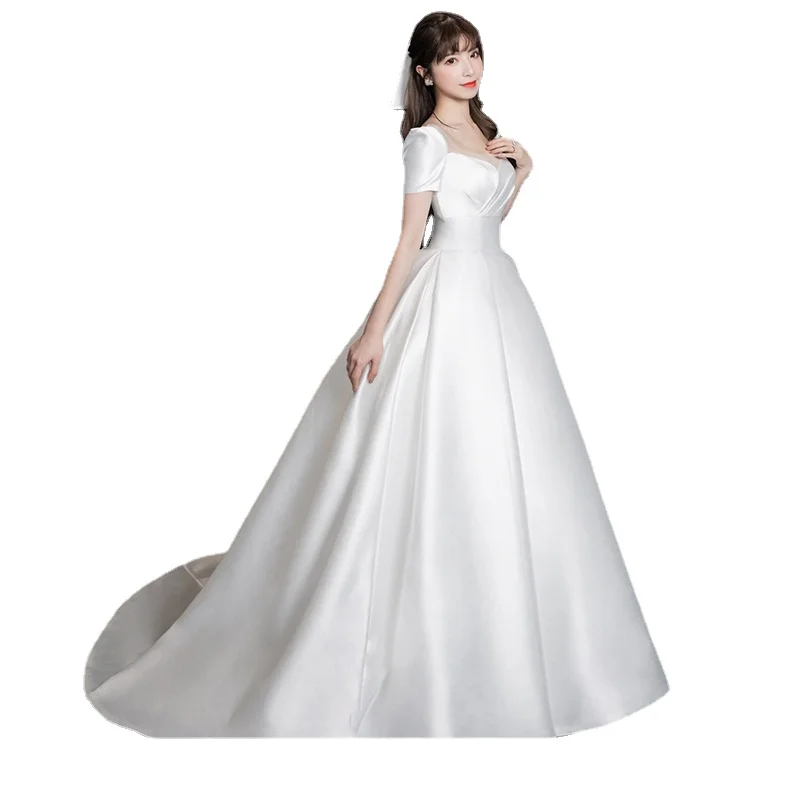 Satin Primary Wedding Dress New Temperament Bride Trailing Super Fairy Mori Style Dream High Waist Maternity French Style
Satin Primary Wedding Dress New Temperament Bride Trailing Super Fairy Mori Style Dream High Waist Maternity French Style