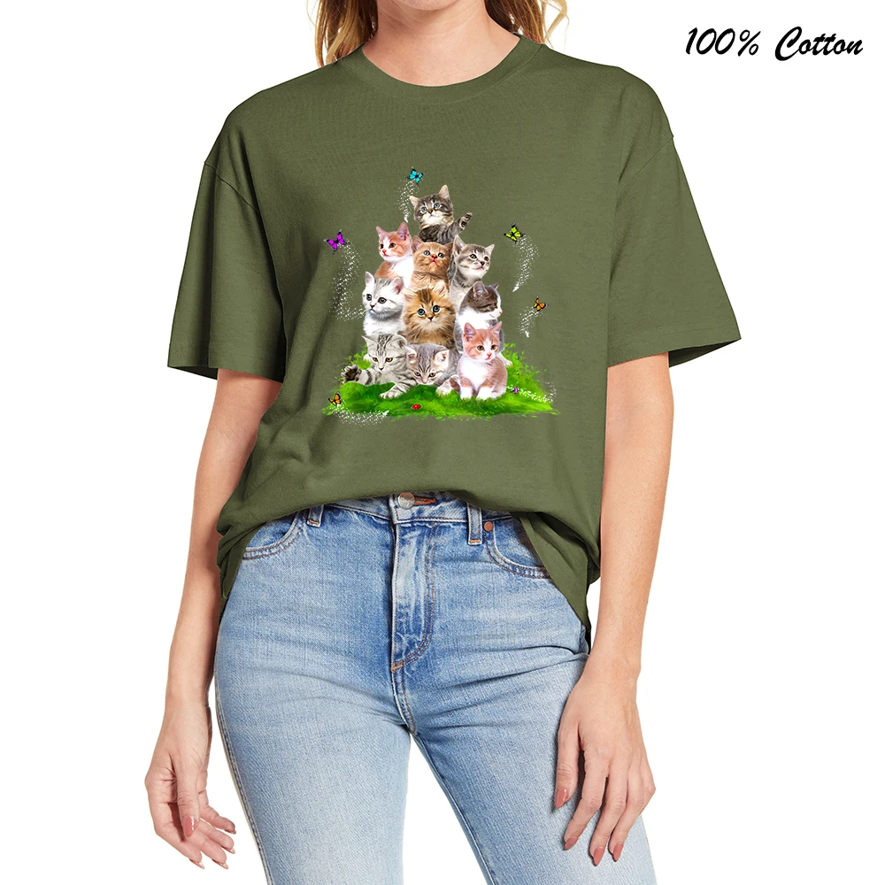 100% Cotton Kittens Kawaii Cat Playing With Butterflies Cute Women Novelty T-Shirt EU Size Oversized Tee Casual Humor Streetwear
100% Cotton Kittens Kawaii Cat Playing With Butterflies Cute Women Novelty T-Shirt EU Size Oversized Tee Casual Humor Streetwear