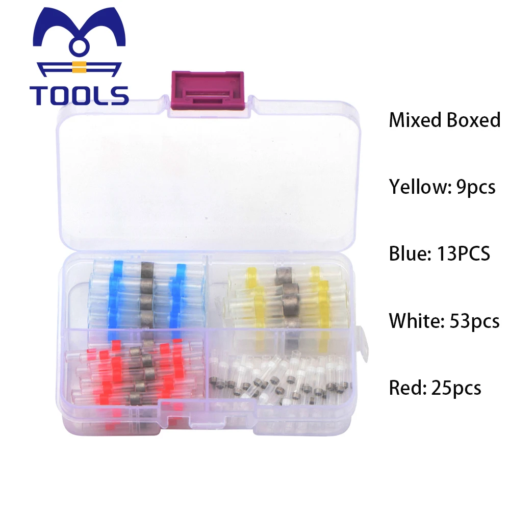 100PCS/box Solder Extrusion Terminals Block Cable Termination Wireway Clamping Thermal Shrinkage Electrical Car Wires Connector
100PCS/box Solder Extrusion Terminals Block Cable Termination Wireway Clamping Thermal Shrinkage Electrical Car Wires Connector