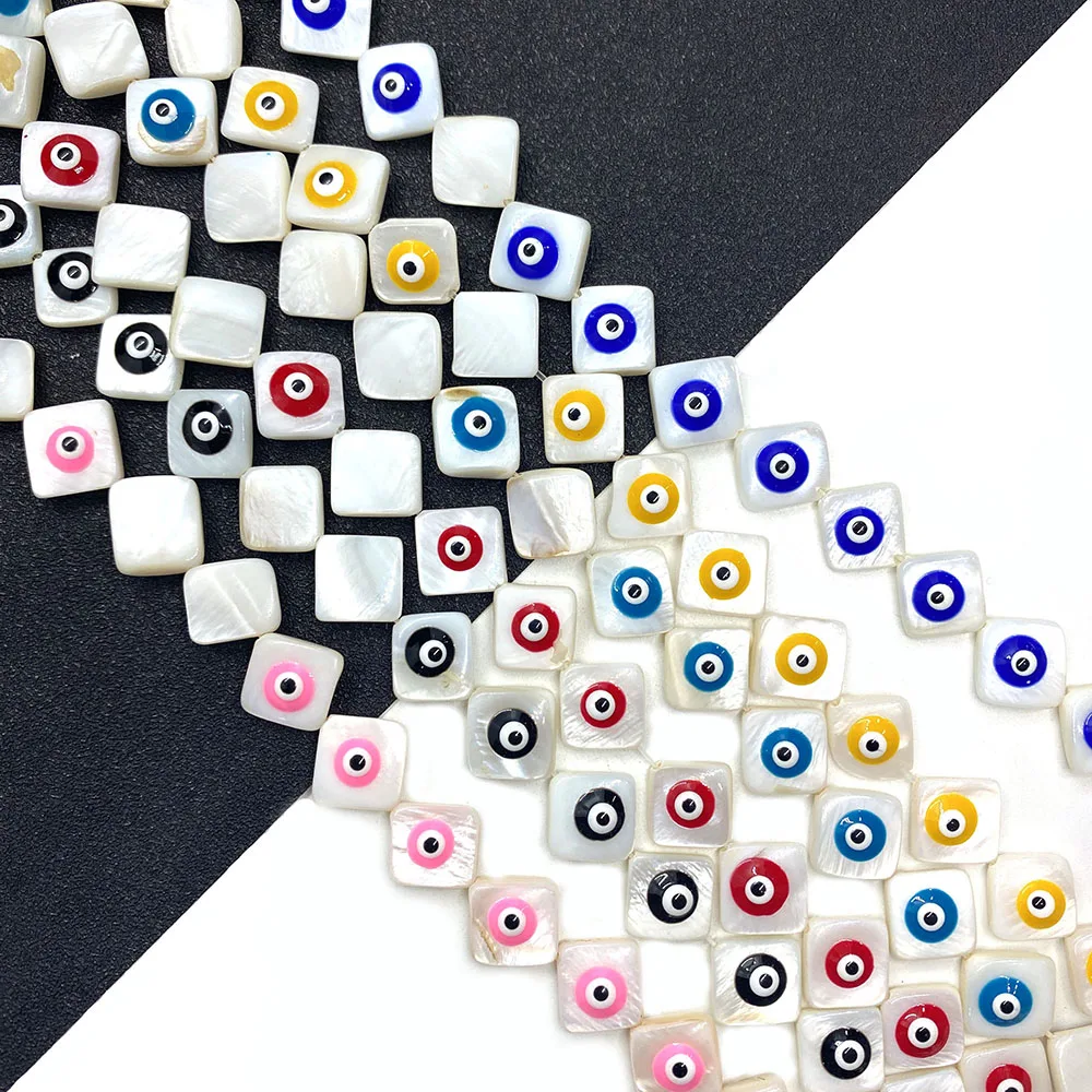 Natural Freshwater Shell Eye Beads 13mm Diagonal Square Evil Eye Shell Bead Charm Jewelry Making DIY Bracelet Necklace Accessory
Natural Freshwater Shell Eye Beads 13mm Diagonal Square Evil Eye Shell Bead Charm Jewelry Making DIY Bracelet Necklace Accessory