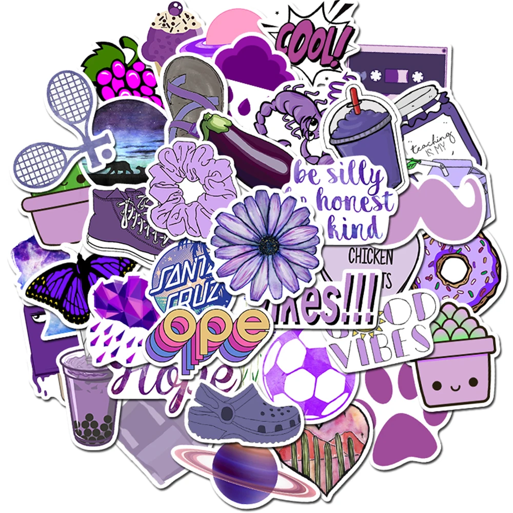 10/50Pcs Cartoon Cute Purple VSCO Stickers Skateboard Suitcase Laptop Guitar Water bottle Decor PVC Waterproof Girl Stickers
10/50Pcs Cartoon Cute Purple VSCO Stickers Skateboard Suitcase Laptop Guitar Water bottle Decor PVC Waterproof Girl Stickers