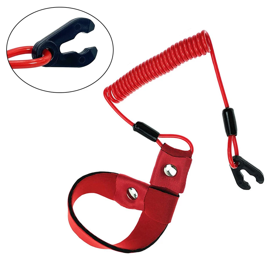 

Red Start Stop Kill Safety Lanyard for Yamaha Jet Ski Wave Runner Wave Venture Wave Raider Wave Jammer Wave Blaster FX140