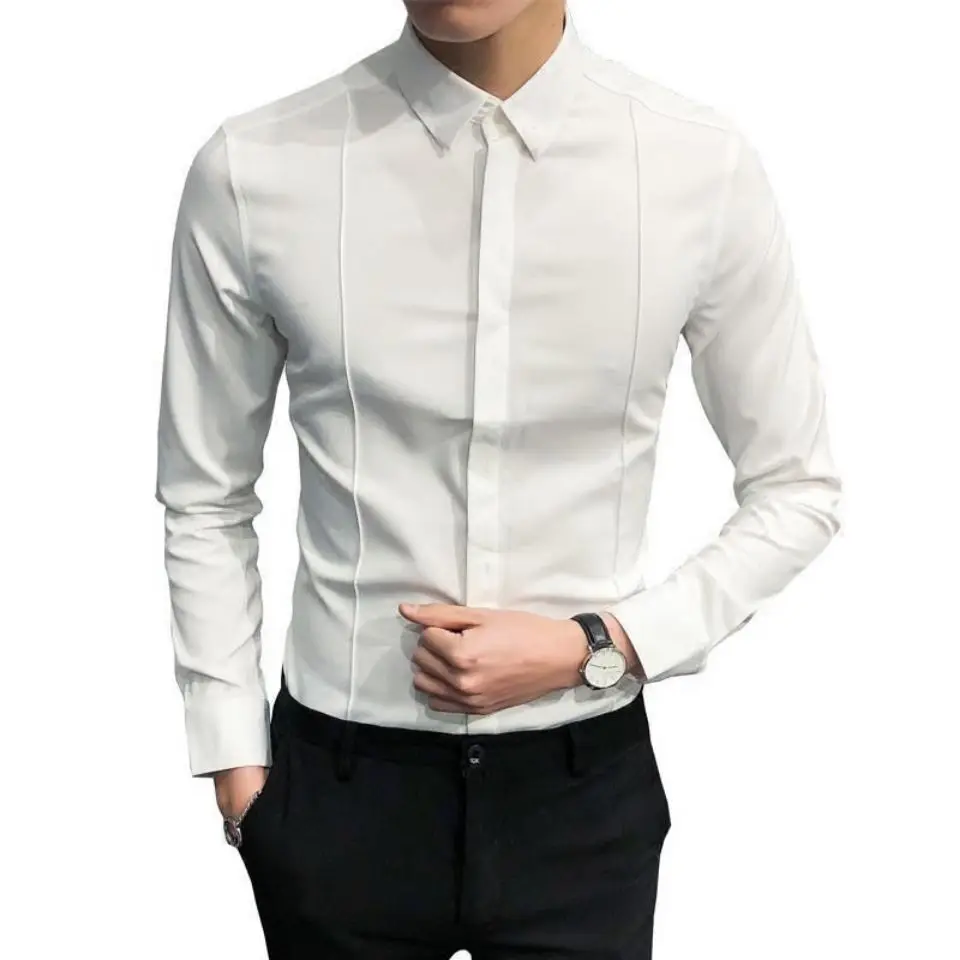 Men shirt long sleeve spring and autumn Korean fashion handsome non-ironing shirt stretch slim business dress shirts and blouses
Men shirt long sleeve spring and autumn Korean fashion handsome non-ironing shirt stretch slim business dress shirts and blouses