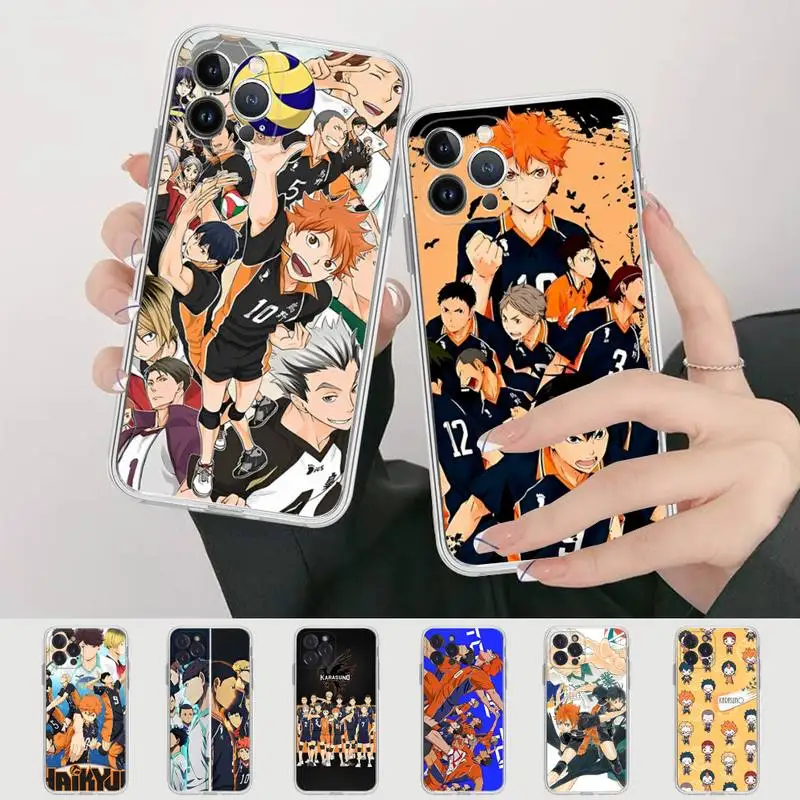 

Anime Haikyuu High School Volleyball Phone Case For iPhone 14 11 12 13 Mini Pro XS Max Cover 6 7 8 Plus X XR SE 2020 Funda Shell