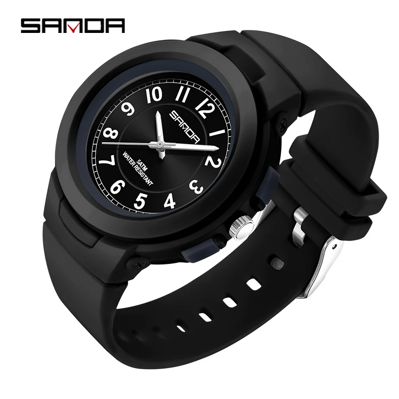 

SANDA New For Men’s Watches Sports Waterproof Casual Clocks Arabic Numerals Display Scale Waterproofs Fashion Quartz Wristwatch