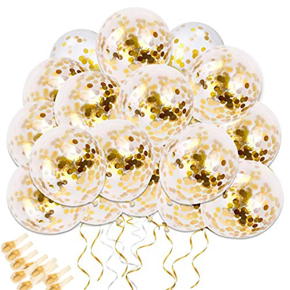 24Pcs/Set Gold Confetti Balloons 12 Inches Balloons With Golden Birthday Party Decorations Wedding Baby Shower Supplies
24Pcs/Set Gold Confetti Balloons 12 Inches Balloons With Golden Birthday Party Decorations Wedding Baby Shower Supplies