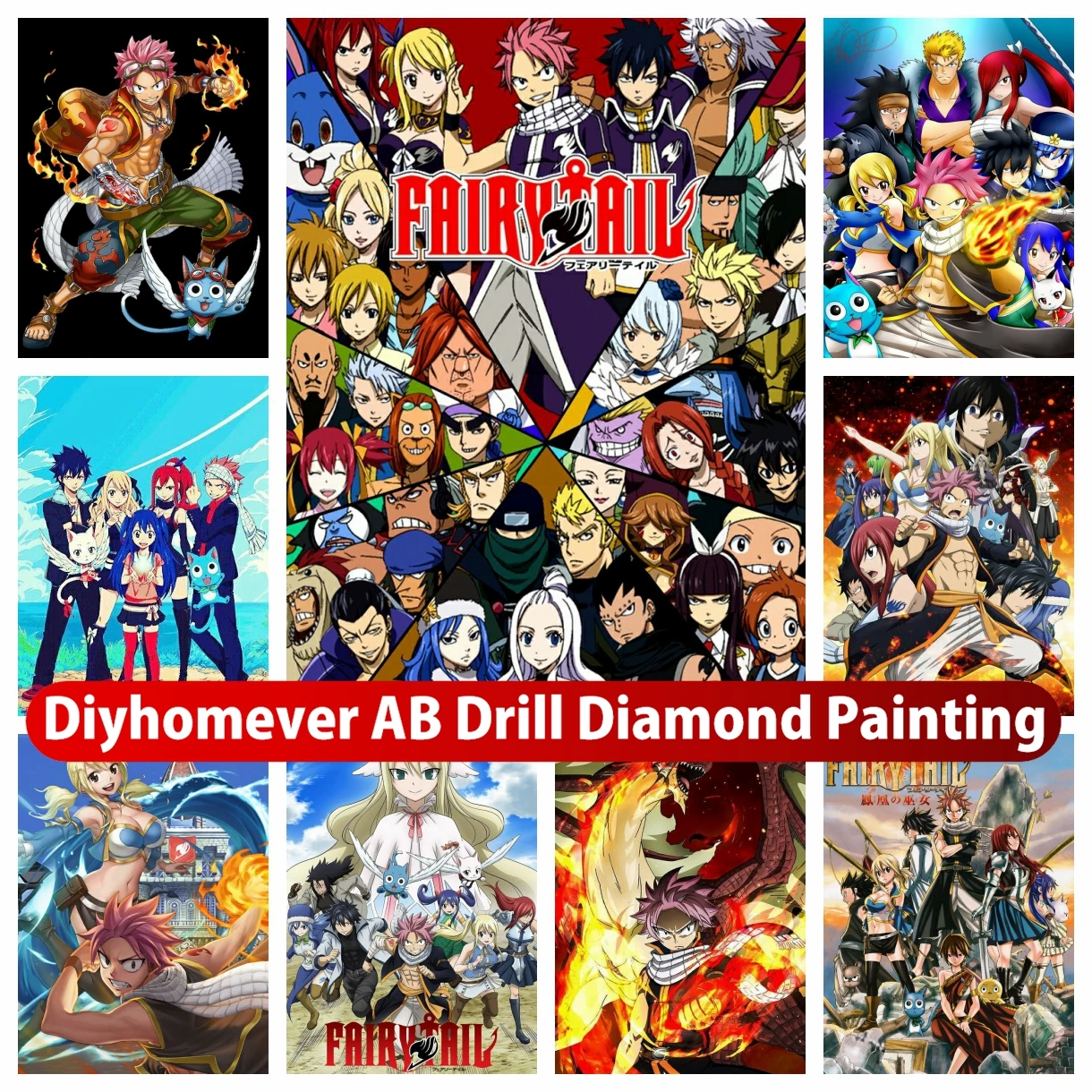 Anime Fairy Tail AB Diamond Painting Rhinestones Japanese Cartoon Cross Stitch Embroidery Pictures Art Mosaic Craft Home Decor
Anime Fairy Tail AB Diamond Painting Rhinestones Japanese Cartoon Cross Stitch Embroidery Pictures Art Mosaic Craft Home Decor