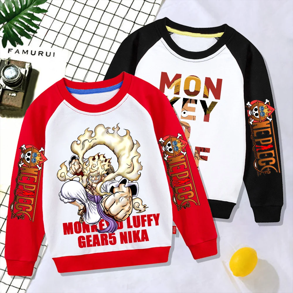 One Piece Luffy Gear5 Nika Hoodie Sweatshirt Patchwork Hooded Child Drawstring Sweatshirt Girl Pullover Autumn Clothes for Boys
One Piece Luffy Gear5 Nika Hoodie Sweatshirt Patchwork Hooded Child Drawstring Sweatshirt Girl Pullover Autumn Clothes for Boys