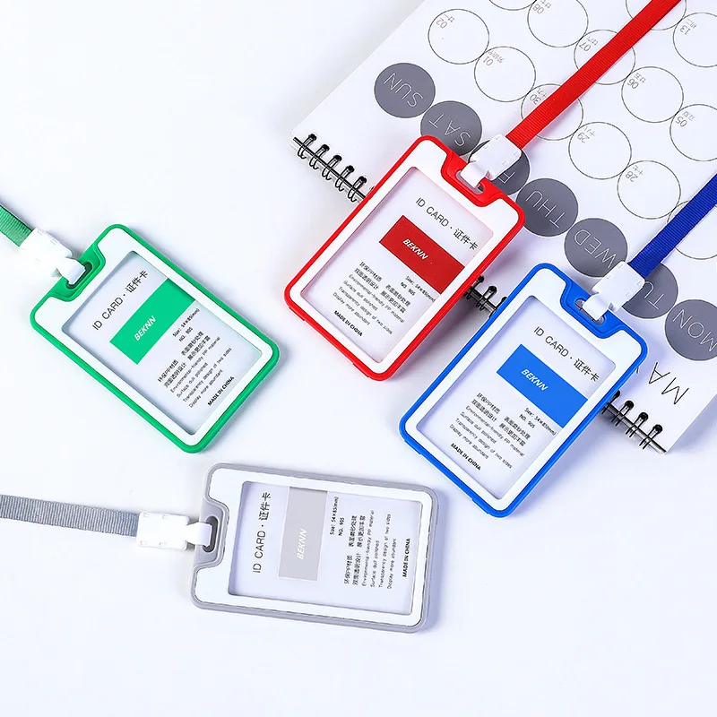 Candy Color Plastic Card Cover Double-sided Transparent Work Card Chest Card Lanyard Worker Card Student Bus Card Case
Candy Color Plastic Card Cover Double-sided Transparent Work Card Chest Card Lanyard Worker Card Student Bus Card Case