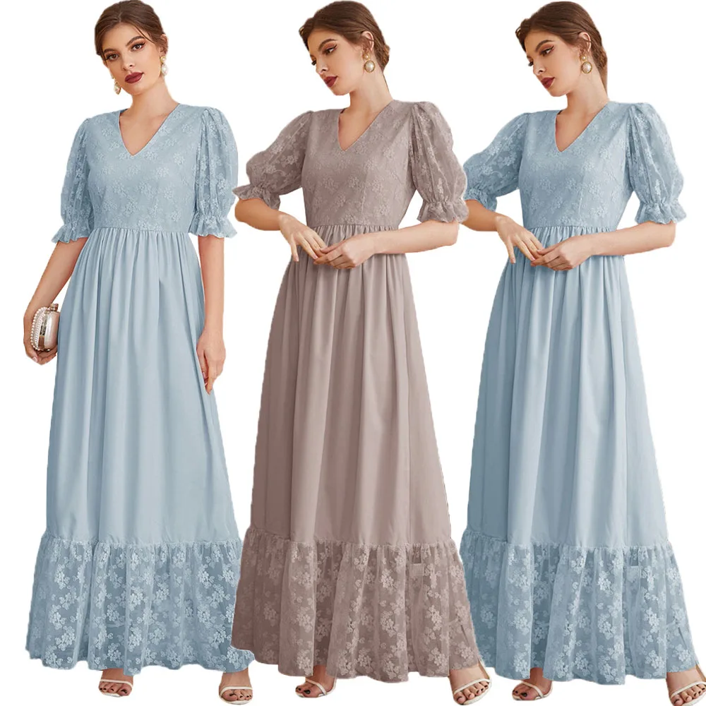 Eid Party Muslim Women Abaya Fashion Mesh Embroidery Short Sleeve Long Maxi Dress Dubai Kaftan Islamic Arab Evening Gown Vestido
Eid Party Muslim Women Abaya Fashion Mesh Embroidery Short Sleeve Long Maxi Dress Dubai Kaftan Islamic Arab Evening Gown Vestido