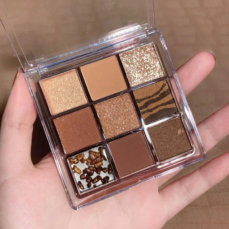 Nine Colors Eyeshadow Glitter Pearl Matte Acrylic Transparent Eyeshadow Palette Earth Color Makeup Long-lasting Cosmetics
Nine Colors Eyeshadow Glitter Pearl Matte Acrylic Transparent Eyeshadow Palette Earth Color Makeup Long-lasting Cosmetics