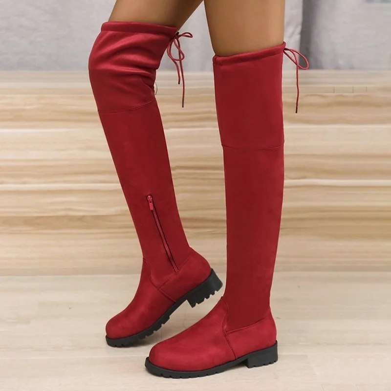 Women's Long Boots Fashion Round Toe Platform Chelsea High Boots Women Shoes Autumn Winter Slim V-mouth Longs Tube Knight Boots
Women's Long Boots Fashion Round Toe Platform Chelsea High Boots Women Shoes Autumn Winter Slim V-mouth Longs Tube Knight Boots