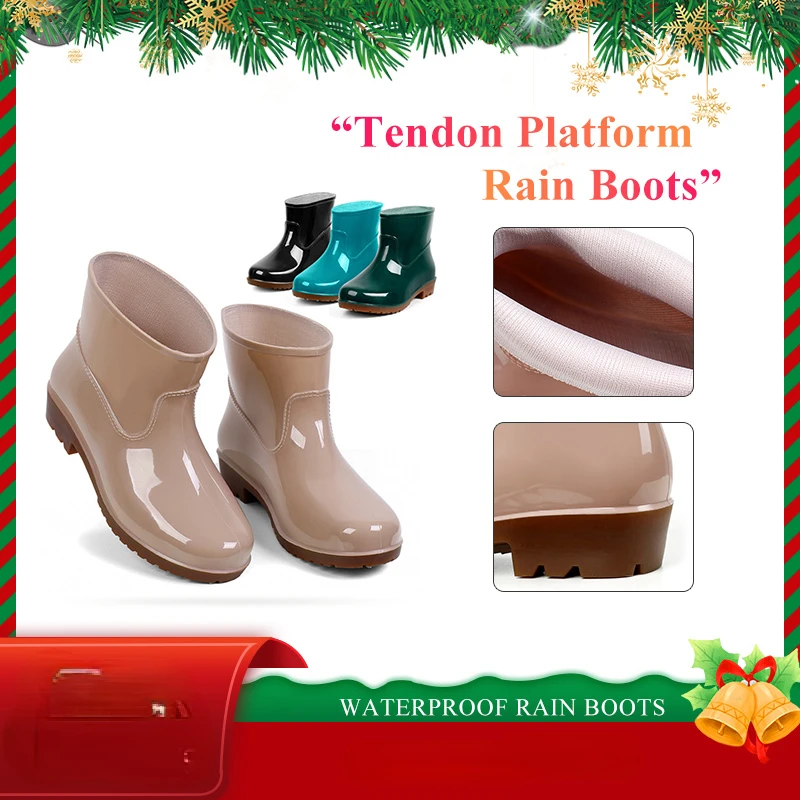 New2022 Rainboots Waterproof Antiskid Low-Heeled Thick Bottom Flats Rubber Rain Shoes Solid Color Short Rain Boots PVC Women
New2022 Rainboots Waterproof Antiskid Low-Heeled Thick Bottom Flats Rubber Rain Shoes Solid Color Short Rain Boots PVC Women