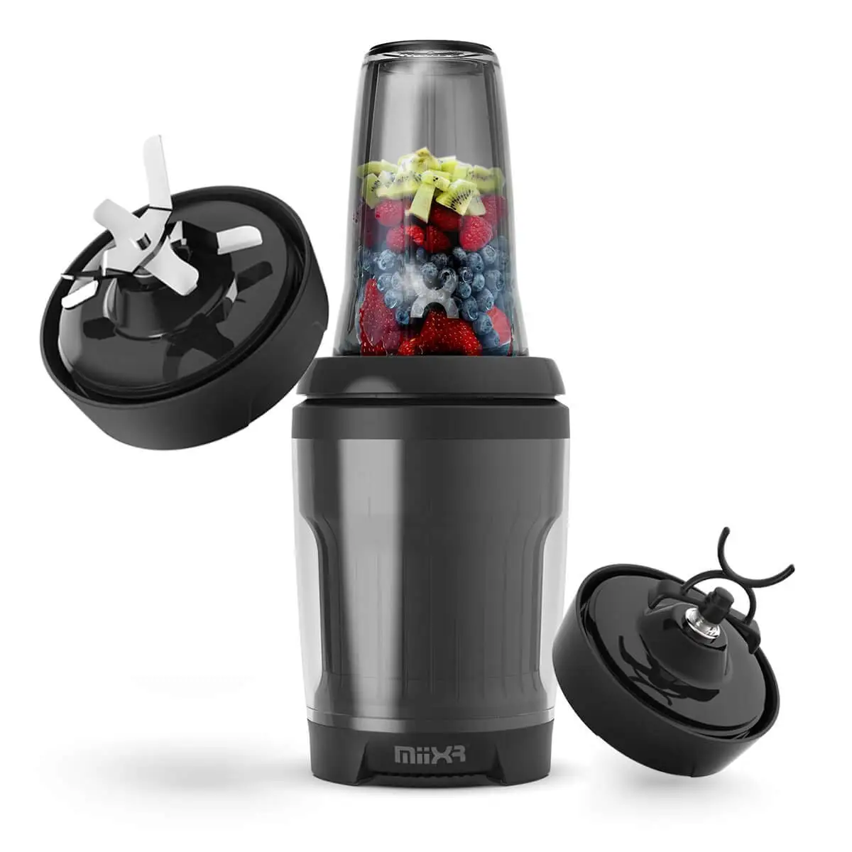 MiiXR X7 Personal Blender for Shakes & Smoothies – 7 Piece Set (17oz / 22oz Cups, Black)
MiiXR X7 Personal Blender for Shakes & Smoothies – 7 Piece Set (17oz / 22oz Cups, Black)