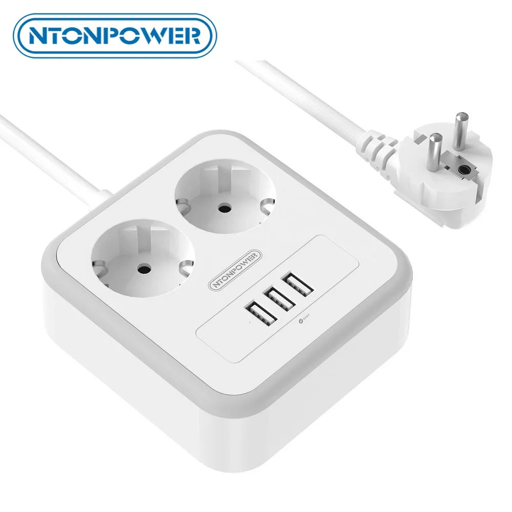 NTONPOWER Wall Mountable USB EU plug Power Strip Smart Plug Extension Cable with 3 USB Ports Network Filter for Business Travel
NTONPOWER Wall Mountable USB EU plug Power Strip Smart Plug Extension Cable with 3 USB Ports Network Filter for Business Travel