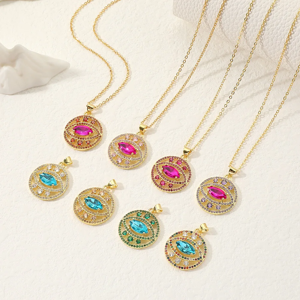 New Women's Hip Hop Popular Jewelry Copper Micro Set Zircon Devil's Eye Pendant Temperament Necklace Party Gift
New Women's Hip Hop Popular Jewelry Copper Micro Set Zircon Devil's Eye Pendant Temperament Necklace Party Gift