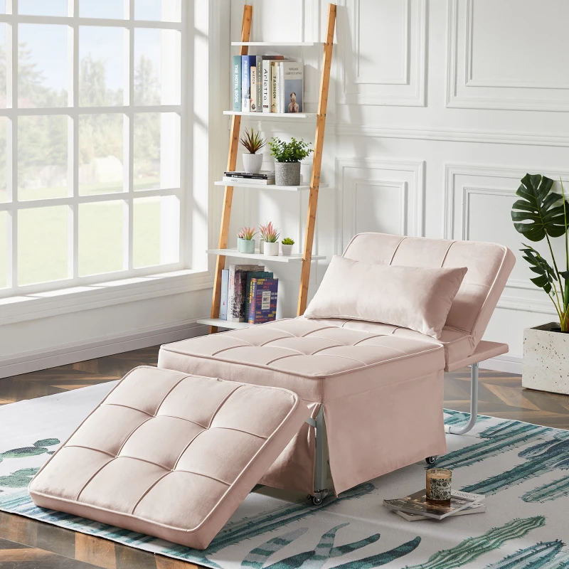 Chaise Lounge Modern Velvet Folding Sofa Bed Sleeper Chair with Adjustable Backrest Recliner for Office Home Furniture
Chaise Lounge Modern Velvet Folding Sofa Bed Sleeper Chair with Adjustable Backrest Recliner for Office Home Furniture