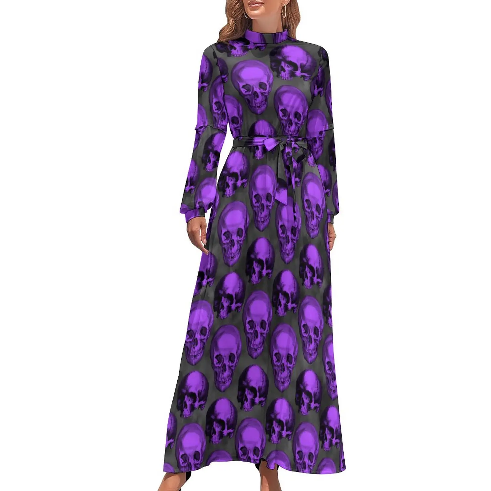 Purple Skull Dress High Waist Sunflower Print Pattern Bohemia Dresses Long Sleeve Street Style Long Maxi Dress Kawaii Clothes
Purple Skull Dress High Waist Sunflower Print Pattern Bohemia Dresses Long Sleeve Street Style Long Maxi Dress Kawaii Clothes