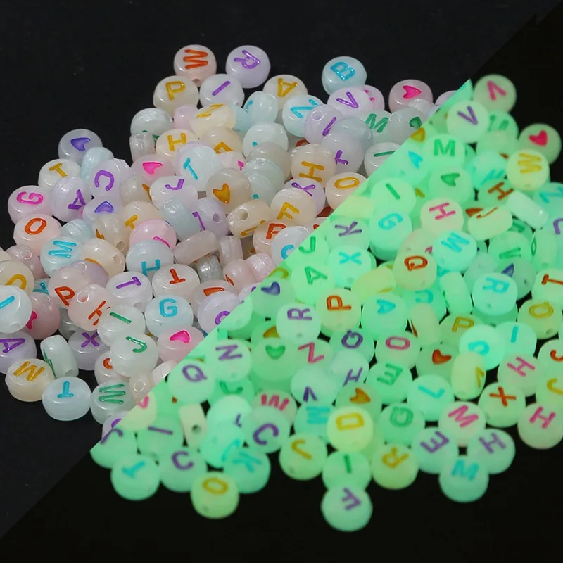 100pcs/Lot Luminous Letter Beads Alphabet Acrylic Spacer Beads For Jewelry Making DIY Bracelet Necklace Handmade Glow Beads
100pcs/Lot Luminous Letter Beads Alphabet Acrylic Spacer Beads For Jewelry Making DIY Bracelet Necklace Handmade Glow Beads