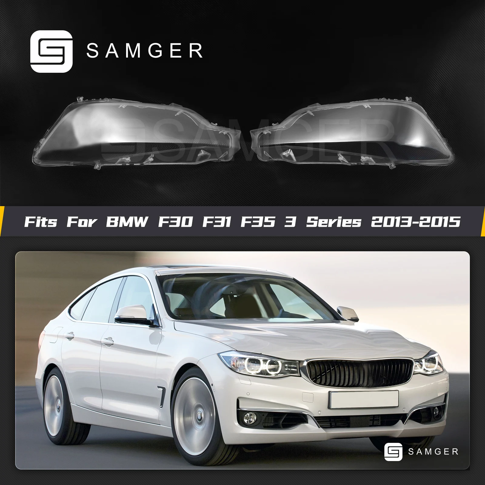 Samger 1Pair Car Headlight Cover Glass Lampshade Left + Right Headlamp Lens Shell For BMW F30 F31 F35 3 Series 2013 2014 2015
Samger 1Pair Car Headlight Cover Glass Lampshade Left + Right Headlamp Lens Shell For BMW F30 F31 F35 3 Series 2013 2014 2015