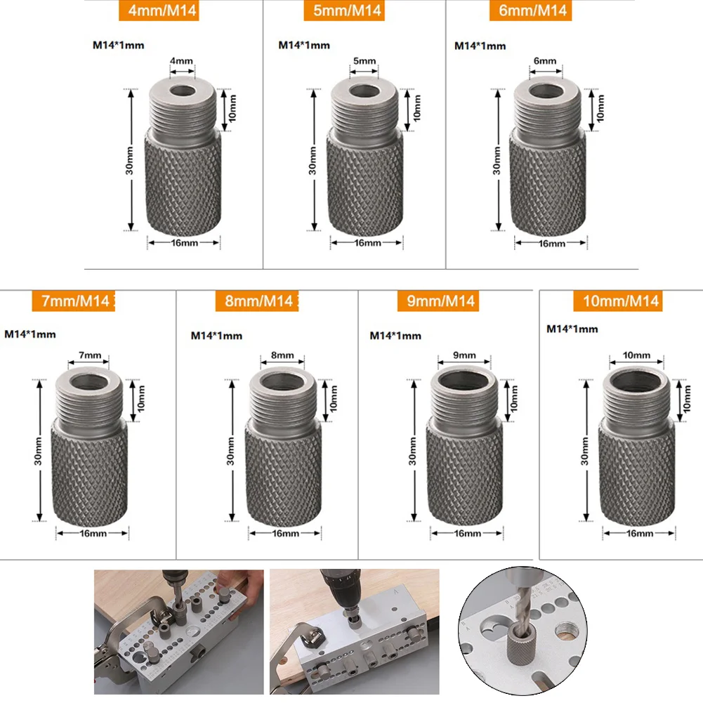 1PC Woodworking Drilling Bit Guide Locator 3In1 Drill Set Punch 4/5/6/7/8/8/9/10mm Drill Sleeve Bushing M14 Dowelling Jig Tool
1PC Woodworking Drilling Bit Guide Locator 3In1 Drill Set Punch 4/5/6/7/8/8/9/10mm Drill Sleeve Bushing M14 Dowelling Jig Tool