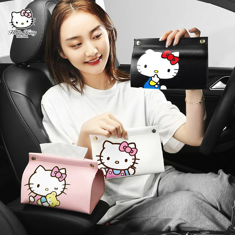 Kawaii Hello Kittys Y2K Sanrio Paper Extractor Cute Vehicle-Mounted Portable Storage Makeup Bag Tissue Box Automotive Supplies 
Kawaii Hello Kittys Y2K Sanrio Paper Extractor Cute Vehicle-Mounted Portable Storage Makeup Bag Tissue Box Automotive Supplies