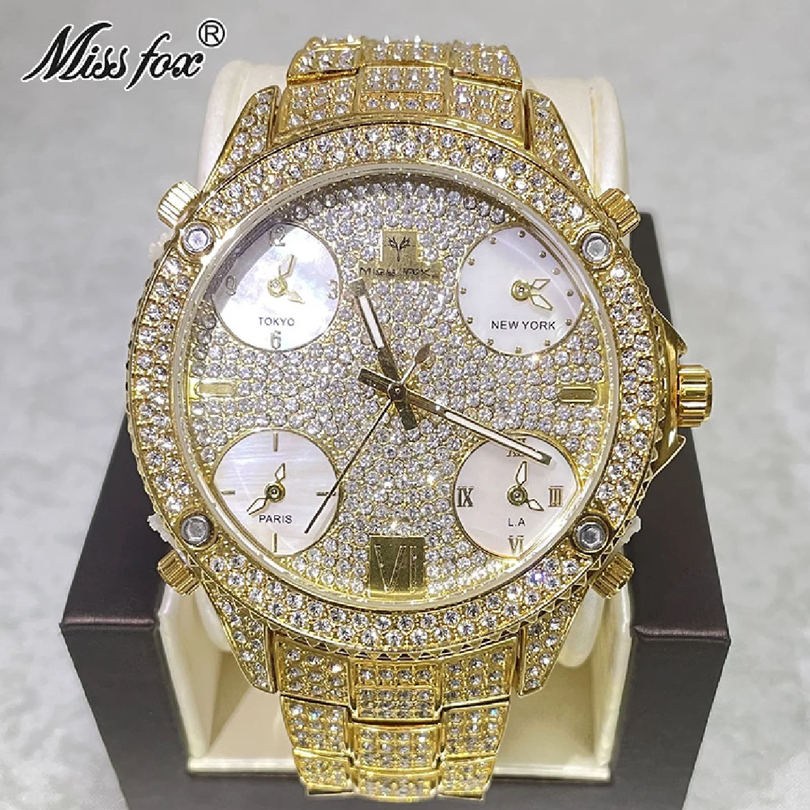 Fashion Brand New 51mm Big Round Dial Watch For Mens Iced Out Full Steel Waterproof Watches Gold Hip Hop Classic Clocks Male
Fashion Brand New 51mm Big Round Dial Watch For Mens Iced Out Full Steel Waterproof Watches Gold Hip Hop Classic Clocks Male