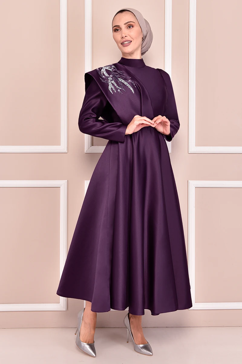 Satin Dress purple occasion dresses for women muslim evening dress long sleeves abaya saudi arabia dress muslim KBR21325
Satin Dress purple occasion dresses for women muslim evening dress long sleeves abaya saudi arabia dress muslim KBR21325