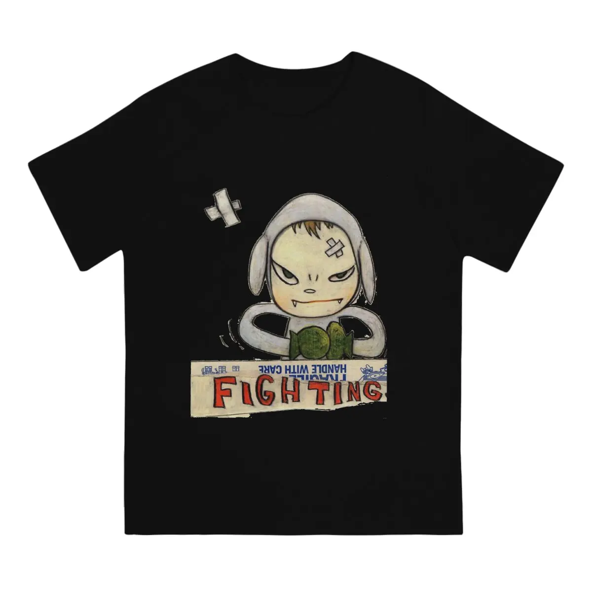 Men T-Shirt Fighting Classic Funny 100% Cotton Tees Short Sleeve Yoshitomo Nara Japanese Artist T Shirt Crewneck Clothing
Men T-Shirt Fighting Classic Funny 100% Cotton Tees Short Sleeve Yoshitomo Nara Japanese Artist T Shirt Crewneck Clothing