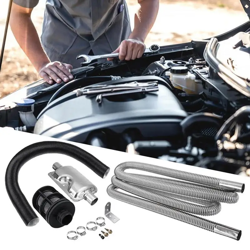 Car Die-sel Heater Exhaust Stainless Steel Rustproof Parking Air Heater Exhaust Vent Hose Kit With Muffler For Car Modification
Car Die-sel Heater Exhaust Stainless Steel Rustproof Parking Air Heater Exhaust Vent Hose Kit With Muffler For Car Modification