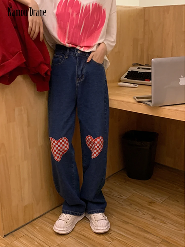 Blue High Waist Women's Straight Jeans Black Vintage Baggy Streetwear Harajuku Korean Fashion Girl Denim Trouser Wide Leg Pants
Blue High Waist Women's Straight Jeans Black Vintage Baggy Streetwear Harajuku Korean Fashion Girl Denim Trouser Wide Leg Pants
